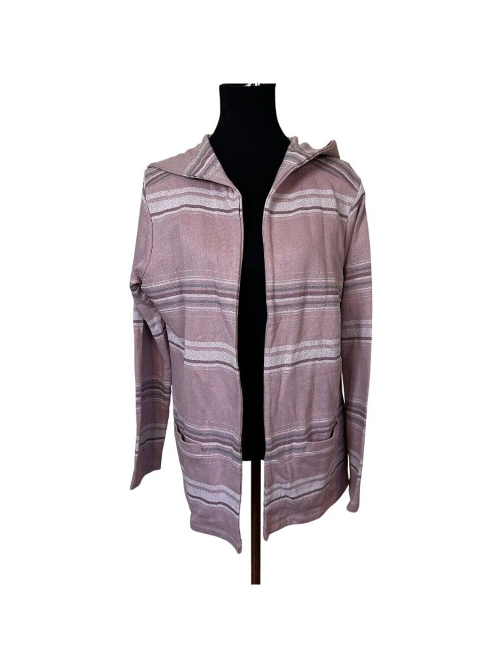 North River Outfitters Womens Top Soft Pink Hooded Overshirt Long Sleeve XL NWT